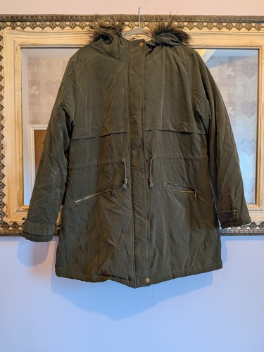 Ladies dark green hooded - , parka