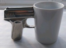 Ceramic Coffee Mugs Novelty Tea Cup with Gun Handle, Morning Cup Milk Office MC2