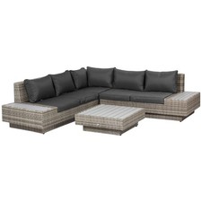 Outsunny 4Pcs Rattan Sofa Set