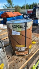 Ronseal Quick Drying Decking Stain 5 Litre - Country Oak DAMAGED TIN