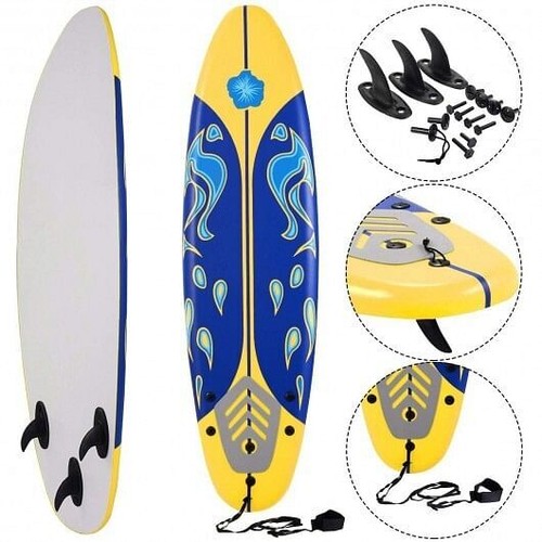 Feet surfboard with 3 - 6,
