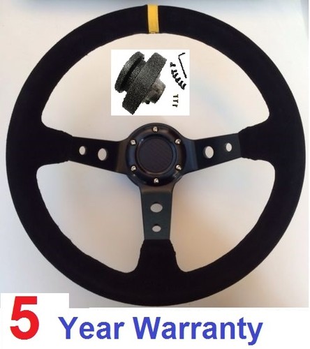 Dished steering wheel and - wheel,