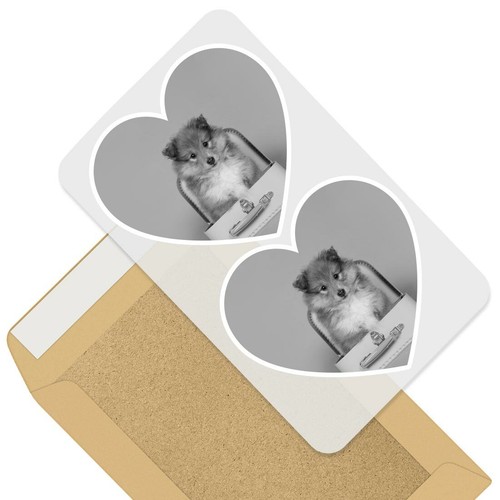 Heart stickers cm bw - 2,