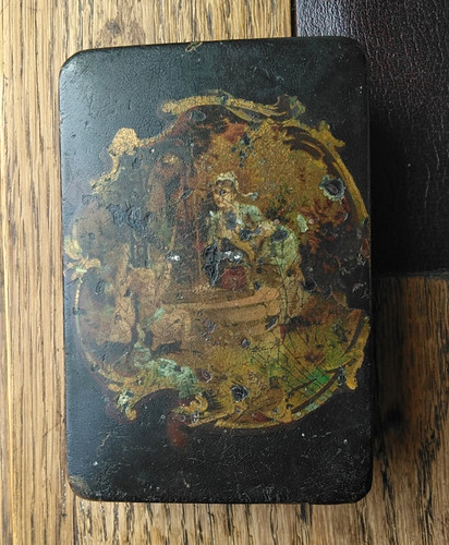 Antique papier mache - papier, snuff