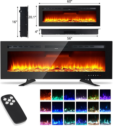 Electric fire media - media, wall