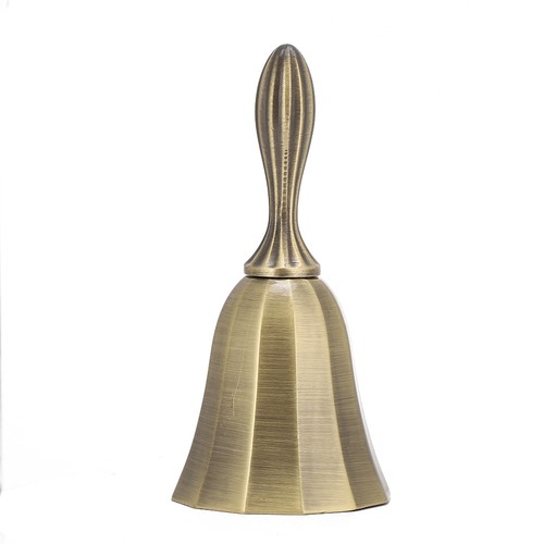Vintage bronze hand bell - vintage,