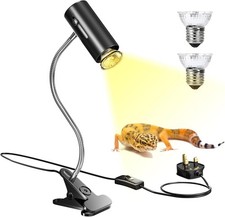 Luxvista Tortoise Heat Lamp,150W Reptile Heat Lamp with Clamp,360° Rotatable B