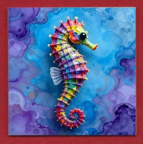 Blue seahorse bathroom sea - seahorse,