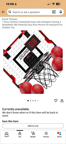 Children basketball hoop - children's,