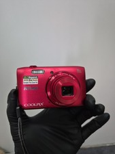 Nikon Coolpix S3600 20.1 MP 8x Nikkor Zoom Digital Camera Red Fantastic Conditio