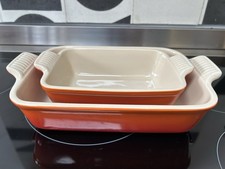 Le Crueset Heritage Stoneware Rectangular Dishes Set of 2 - Volcanic
