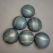 Set of 6 Vintage Painted Wood