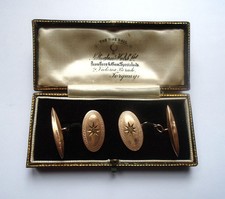 ART DECO 9CT GOLD CUFFLINKS