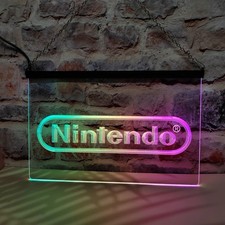 Nintendo Game TIME LED Neon Light Sign Featuring Colorful Flowing Console Effect