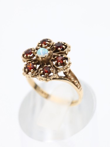 Gold flower cocktail ring - gold,