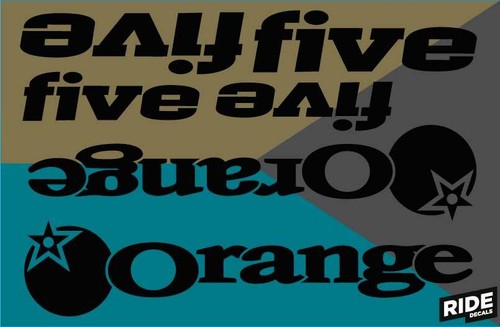 Orange five frame decal - orange,