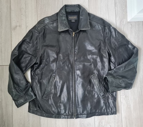 Men leather jacket golden - men's, xl