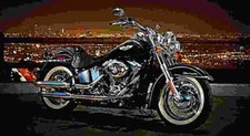 Harley Davidson FLSTN Softail Deluxe FLSTN Softail Deluxe 2 A4 Photo Print