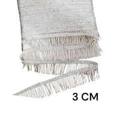 Silver bullion wire fringe - silver,