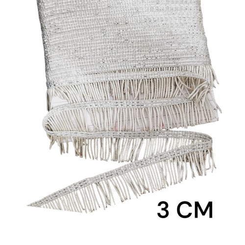 Silver bullion wire fringe for - wire,