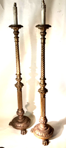 Pair good quality carved - good,