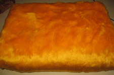Gold faux fur fabric - home furnishings, toy making 0.9m x 1.5m