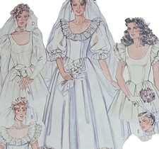 1980s Ruffle Diana Puff Sleeve