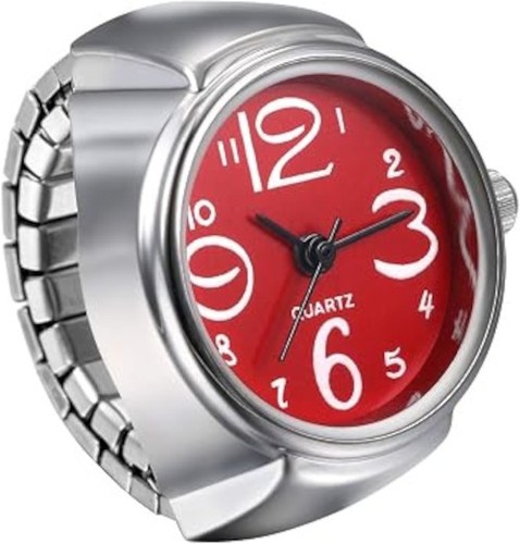 Quartz finger watch red dial - watch,