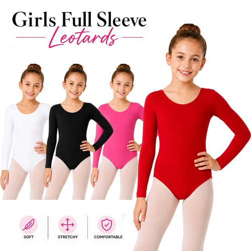 Girls long sleeve leotard - long,