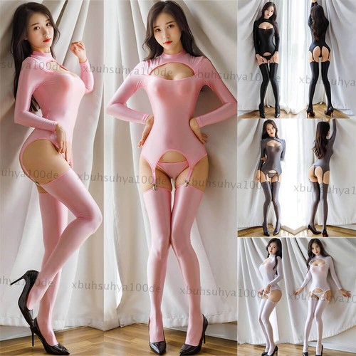Women shiny glossy romper - shiny,