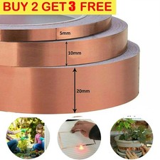 5/10/20mm×20m Wide Copper Tape Slug, Snail Repellent, Self Adhesive Tape UK