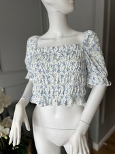 Coast Crop Top Blouse Puff