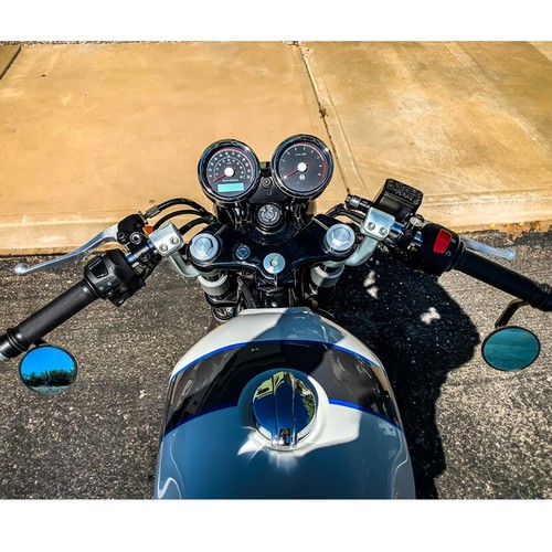 Round motorcycle bar - bar, end