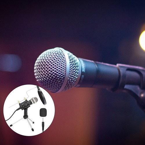 Desk microphone stand podcast - desk,