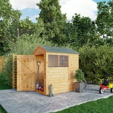 Waltons 6x4 Wooden Garden Shed Shiplap Apex Glass Glazing Modular Storage Sheds