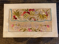 WWI Patriotic Embroidered Silk