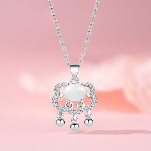 Dainty cloud lock pave - cloud, cz