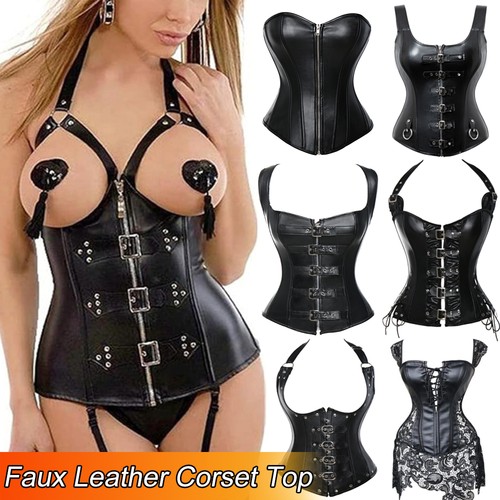 Faux leather women corset - women,