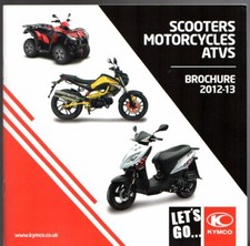 Kymco Scooters Motorcycles & ATVs 2012-13 UK Market Sales Brochure 