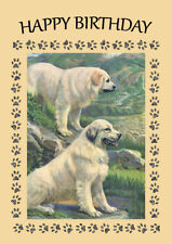 PYRENEAN MOUNTAIN DOG TWO DOGS GREAT DOG BIRTHDAY GREETINGS NOTE CARD 
