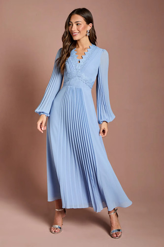 Coast light blue maxi dress - blue,