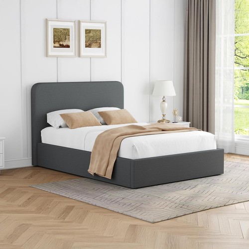 Grey upholstered double - upholstered,
