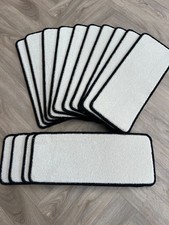 14 light cream Open Plan Carpet Stair Treads  Pad 14 Large Pads(A62)