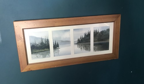 Watercolour paint the lake - paint, of