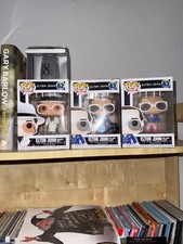 Elton John funko pop x3 in box, red,white and blue +1 glitter and greatest hits