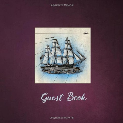 Guest book nautical guests - book:,