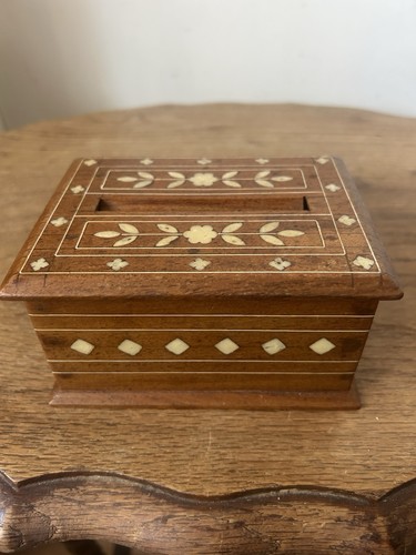 Vintage inlaid wood cigarette - vintage,