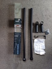 Room Darkening Metal Extendable Curtain Pole Wrap Around Design Rod 70-120cm max