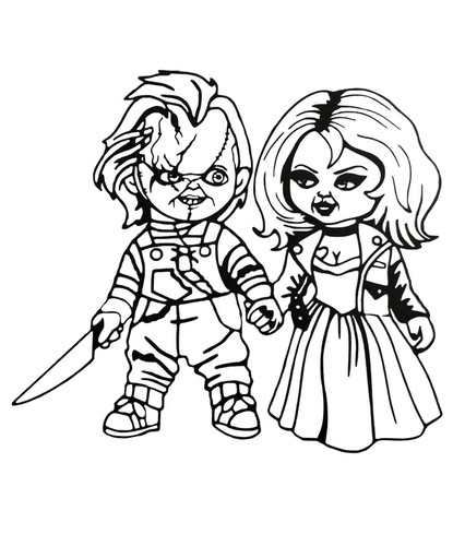 Chucky and tiffany decal - 24”,