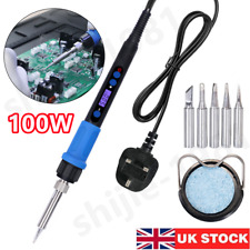 Soldering Iron Kit 100W Digital LCD Welding Iron Tool Tips Temperature Adjusted